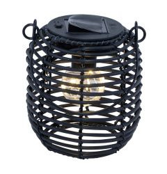 Laterne Solar Kunststoffgefl.schwarz13x13x14cm