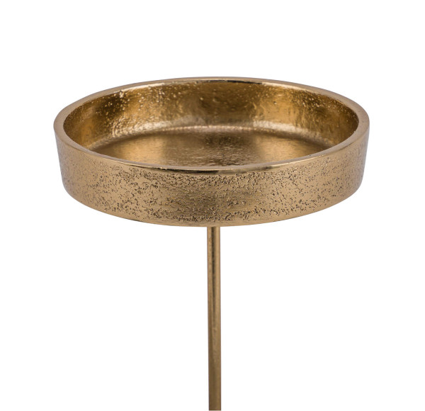 Kerzenhalter Adventskranz mit Pick Metall gold 8,5x8,5x13cm