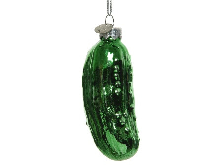 Hänger Gurke Glas grün 3x3x8.5cm