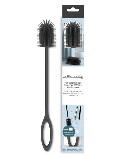 Abwaschbürste für Flaschen bottle.buddy grau