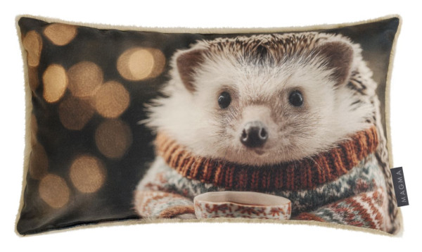 Kissen Xmas Friends 30x50cm Igel