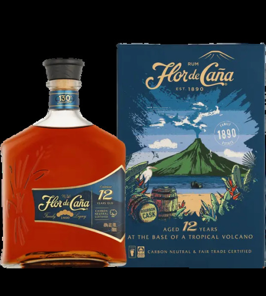 Rum Flor De Cana Cent.12 Years 40%vol.,0.7L Nicaragua