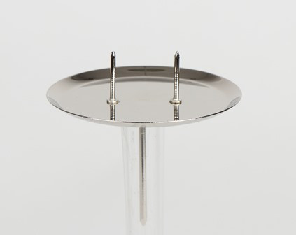 Adventskranzkerzenhalter silber glänzend 6cm 4Stück