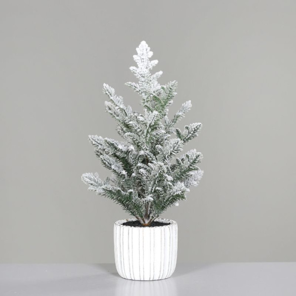 Tannenbaum im weißen Topf 42cm