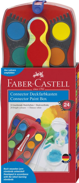 Faber-C. Farbkasten Connector 24 Farben rot