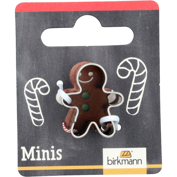 Mini-Ausstechform Gingerman 2,5cm Edelstahl auf Cardboard PG rot