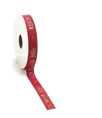 Band VELLU WEIHNACHTEN 5mx15mm Fb.21 rot
