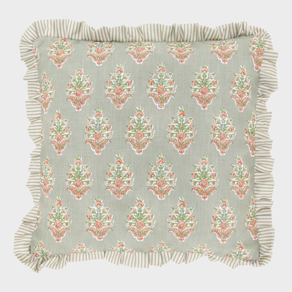 Kissen Fleur 45x45cm tea green