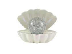 Lampe Muschel Perlweiß 17,6 × 12,6 × 14,8 cm
