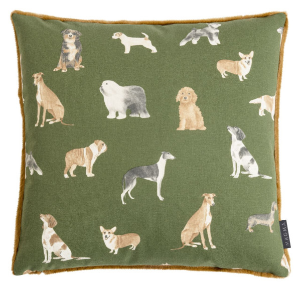 Kissen Dog Mix 45x45cm grün