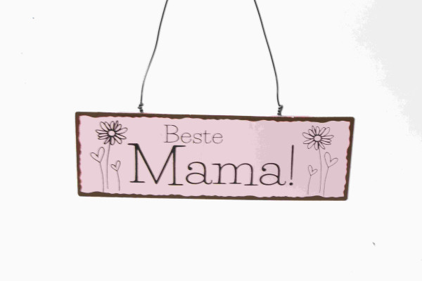 Hänger Schild m.Text Metall 15x5cm