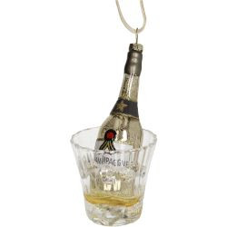 Hänger Glas champagne Bucket gold 12,5cm