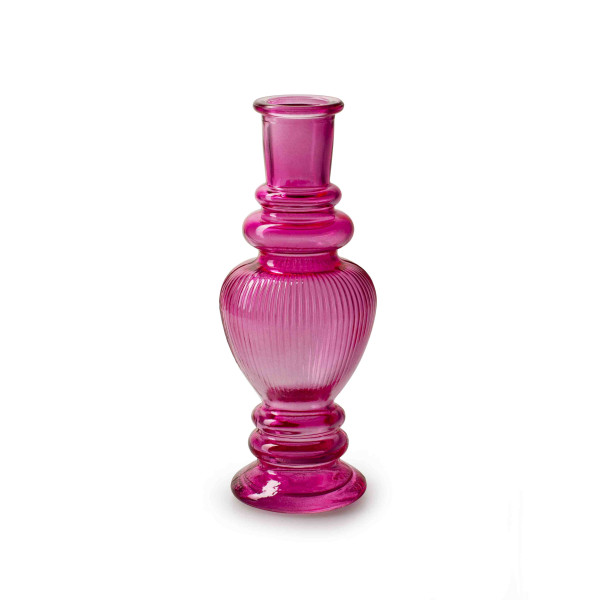 Kerzenständer Glas fuchsia 16x6cm
