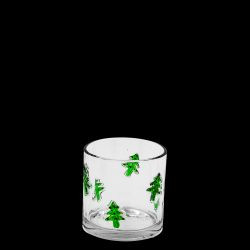 Teelichthalter CHRISTMAS SHINE Glas grün 10x10cm