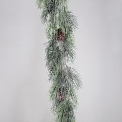 Kieferngirlande mit Zapfen grün160cm