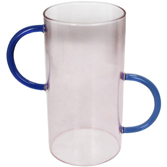 Vase Glas pink 20x11x21cm