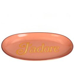 Teller J'Adore Steingut 21x12,5x2,5cm
