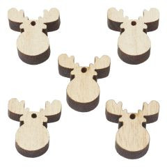 Streuteile Holz Elch 2,4cm, 12 St.