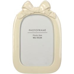 Bilderrahmen Polyresin weiß 10x15cm