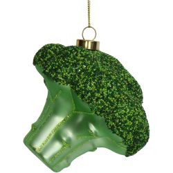 Hänger Glas Brokkoli grün 9,5cm