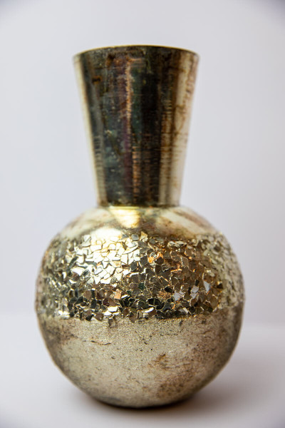 Vase Metall gold 8x13x21cm