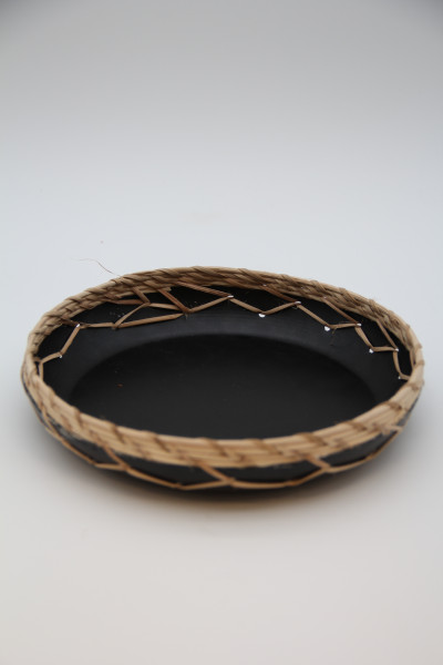 Schale Metall 20x4cm schwarz