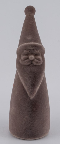 Santa Claus grau beflockt 30cm