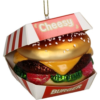 Hänger Cheesy Burger Glas multi 7,6cm