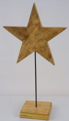 Stern Holz natur 16x10x44cm