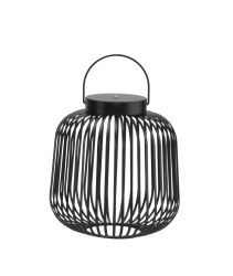LED Laterne Metalll "Lunaro" schwarz, Größe S: 23x23x24 cm, aufladbar über USB-C-Anschluss, inkl. L