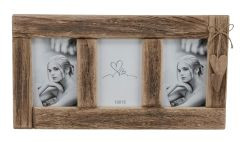 Bilderrahmen 3 Fotos natur 43x2,5x23cm