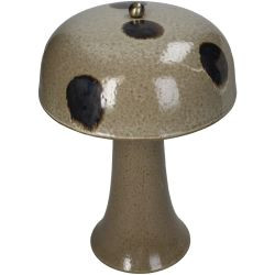 Tischlampe Steingut braun 20x20x31cm