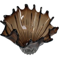 Vase Glas braun 30,5x31,5x23cm