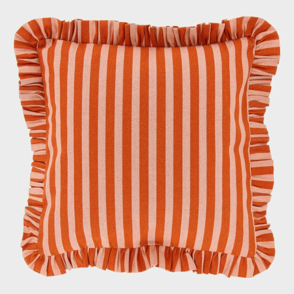 Kissen Ruth 45x45cm orange flame/old pink