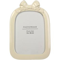 Bilderrahmen Polyresin weiß 13x18cm