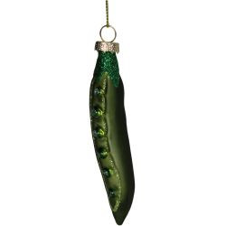 Hänger Glas Erbsen grün 10,8cm