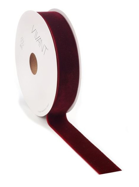 Band VELVETY 10mx25mm Fb.25 bordeaux