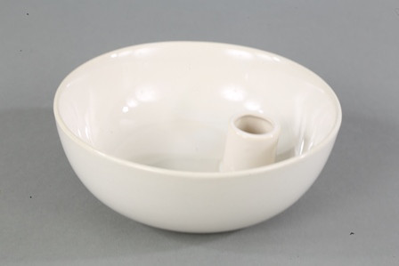 Kerzenschale Keramik weiss 15x5,5cm