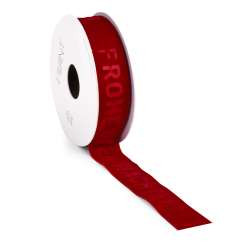 Band VELVET WEIHNACHTEN 5mx25mm rot