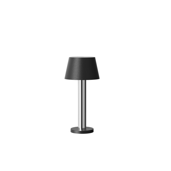 LED-Tischleuchte chrome schwarz incl.Ladegerät 11,3x11,3x24,1cm
