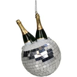 Hänger Glas champagne Flaschen multi 11,4cm