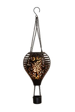 Heißluftballon Solar schwarz 10LED 38x12,7cm