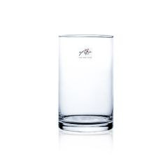 Vase zylindrisch Glas klar 15x9cm