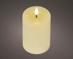 LED Kerze creme indoor 13,5x7,5cm
