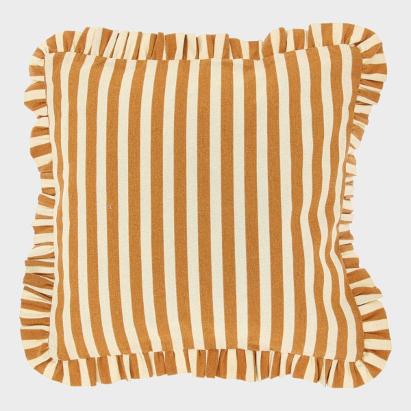 Kissen Ruth 45x45cm caramel/dove white