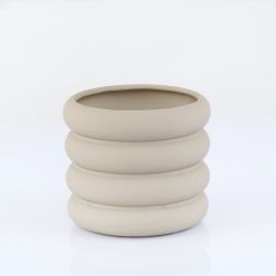 Topf Keramik creme 13cm Ø 14,5cm