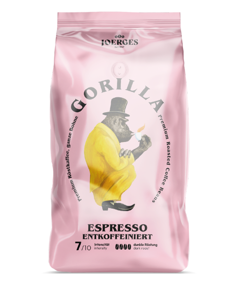 Espresso Gorilla Entcoffeinier 1000g rosa Blend