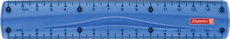 Lineal 15cm azur