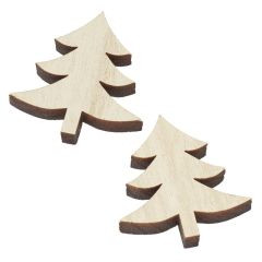 Streuteile Holz Weihnachtsbaum 4,8cm, 6 St.