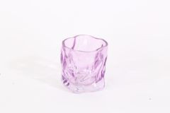 Windlicht Glas lila 8,9x8,5x8,2cm